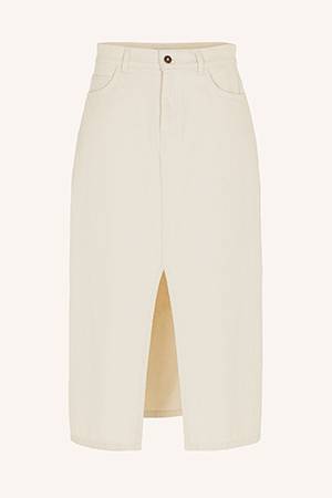 Elba twill skirt raw white By-Bar Amsterdam