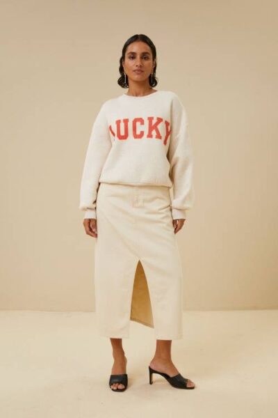 Bibi lucky vintage sweater oyster By-Bar Amsterdam