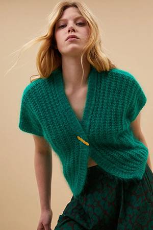 Anna cardigan bright green By-Bar Amsterdam