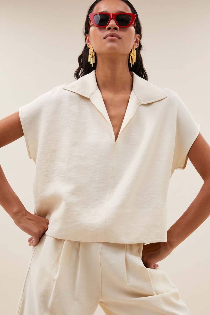 Zia blouse cream By-Bar Amsterdam - Afbeelding 2