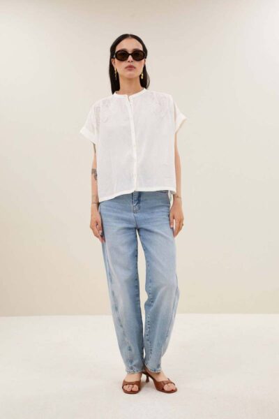 Ally blouse off white By-Bar Amsterdam
