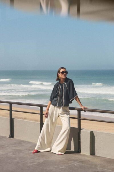 Benji pinstripe pants black By-Bar Amsterdam