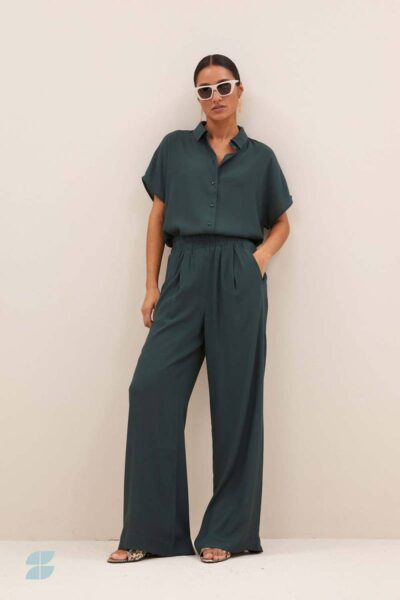 Karly viscose blouse dried basil By-Bar Amsterdam