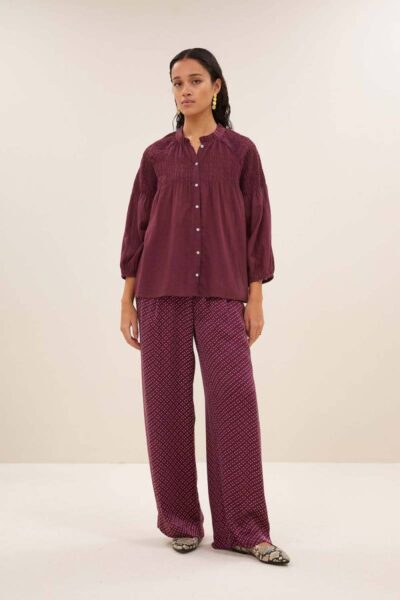 Lilly blouse pecan By-Bar Amsterdam