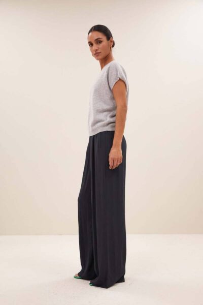 Sil v-neck pullover grey mel.By-Bar Amsterdam