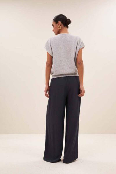 Sil v-neck pullover grey mel.By-Bar Amsterdam