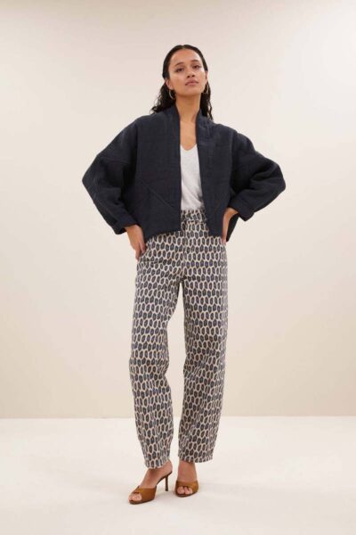 Flora jacket midnight By-Bar Amsterdam