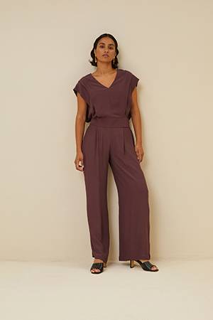 Cathy viscose blouse huckleberry By-Bar Amsterdam