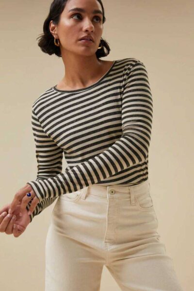 Basis ls stripe top chalk By-Bar Amsterdam
