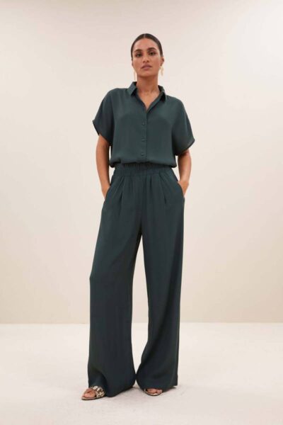 Benji viscose pants dried basil By-Bar Amsterdam