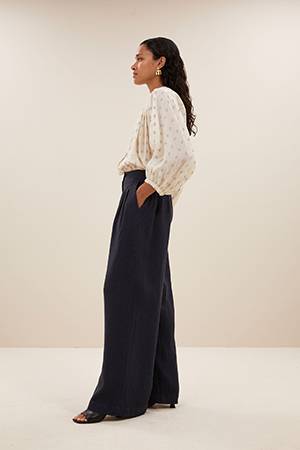 Becky dali blouse blue By-Bar Amsterdam