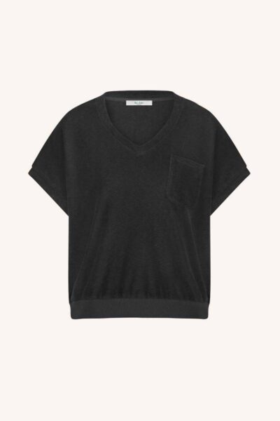 Tyler slub top jet black By-Bar Amsterdam