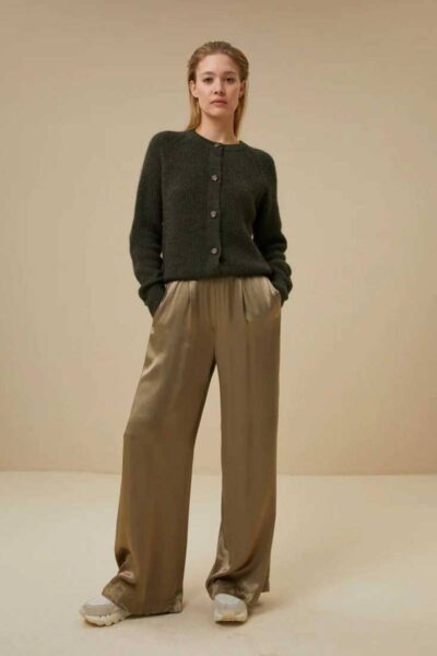 Benji satin pant khaki By-Bar Amsterdam