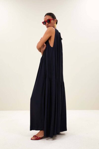 Peggy twill dress captain blue By-Bar Amsterdam