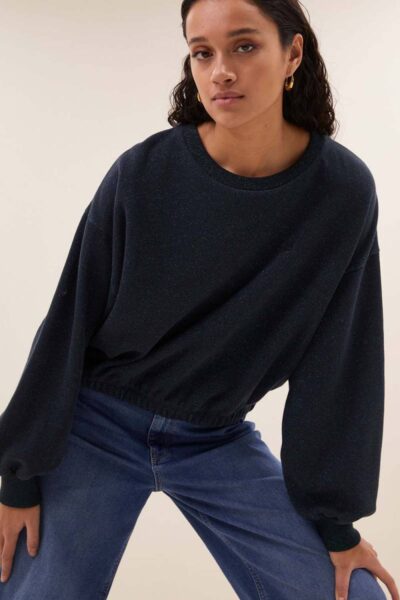 Bodil sparkle sweater midnight By-Bar Amsterdam