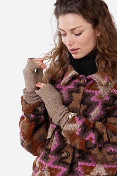 Darty fingerless gloves light brown Barts