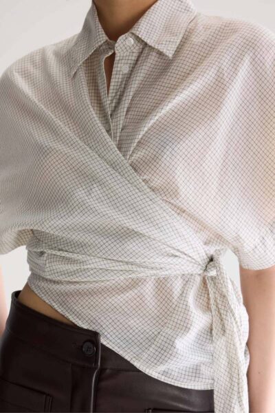 Coral blouses checkE Bellerose