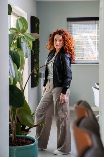 Phoebe leather bomber black Co’Couture