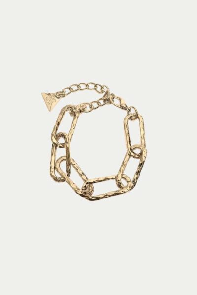 Hammered bracelet gold BOW19