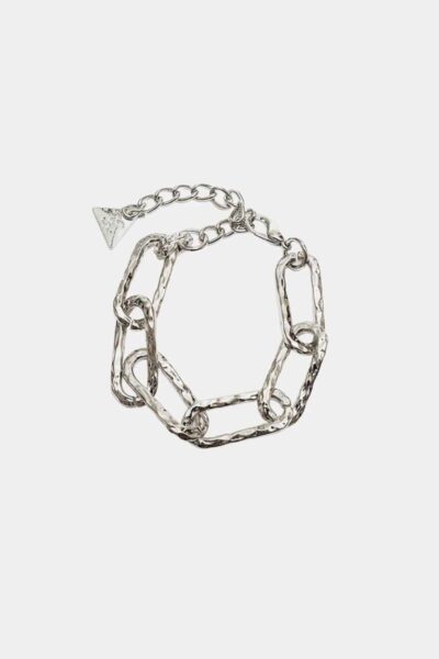 Hammered bracelet silver BOW19