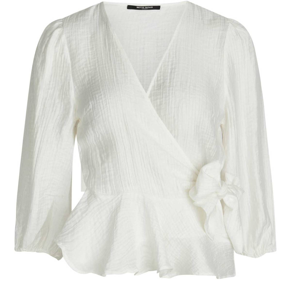 Cyclamen caisa blouse snow white Bruuns Bazaar - Het Bonte Schaep