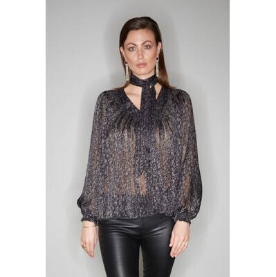 Maple alinah blouse black print Bruuns Bazaar