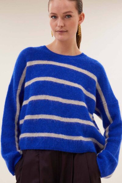 Vide stripe pullover off white By-Bar Amsterdam