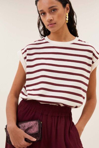 Tobi stripe top grain wine By-Bar Amsterdam