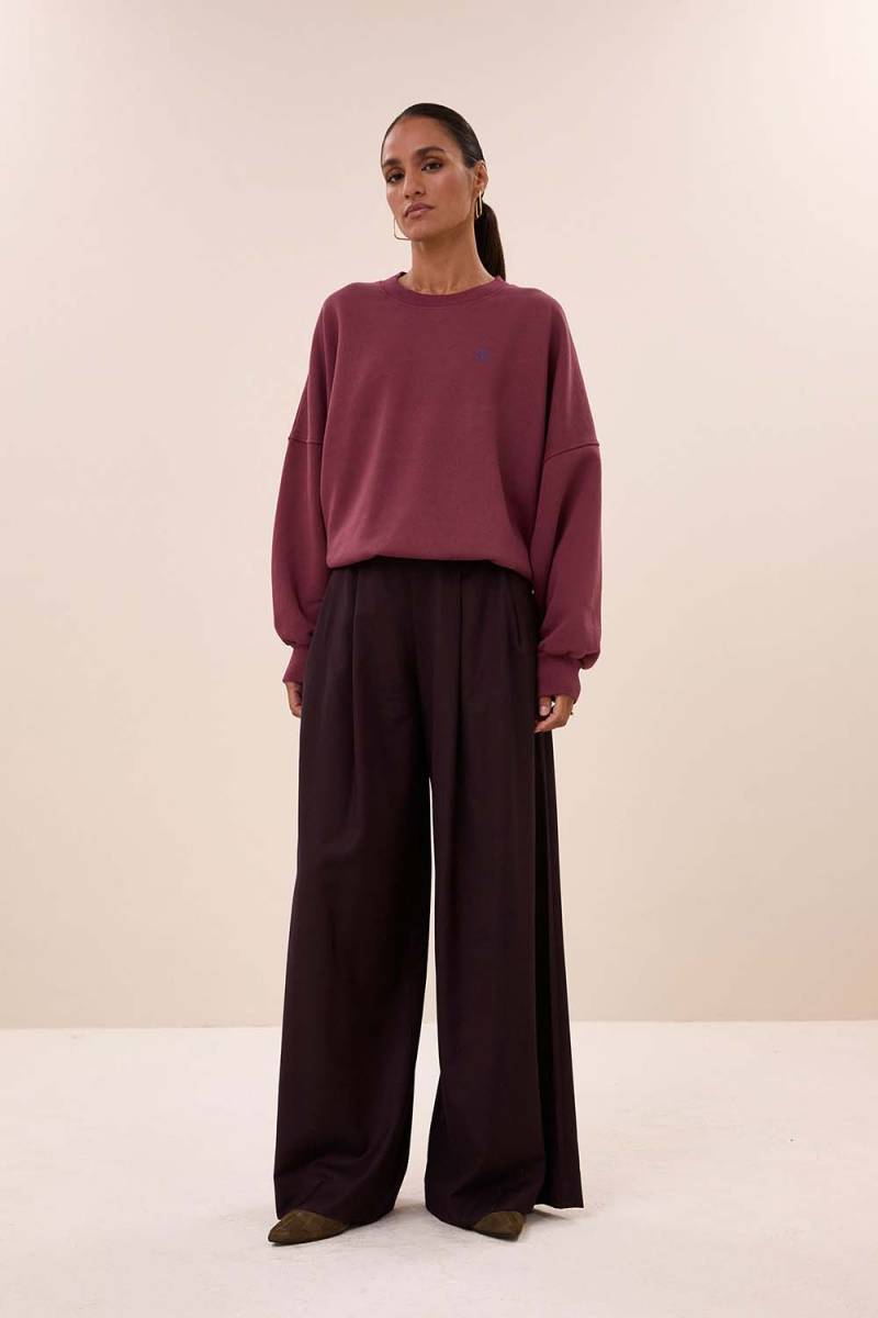 Malyn logo sweater burgundy crush By-Bar Amsterdam - Afbeelding 3