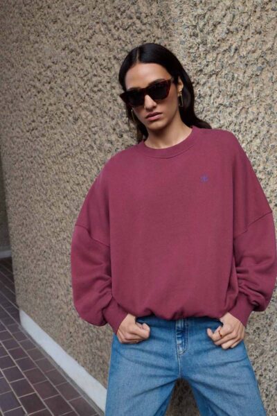 Malyn logo sweater burgundy crush By-Bar Amsterdam