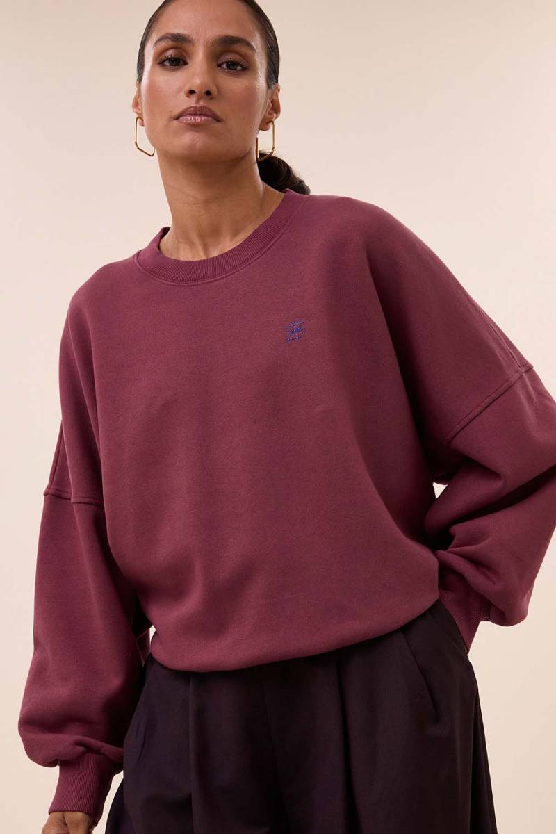 Malyn logo sweater burgundy crush By-Bar Amsterdam - Afbeelding 2