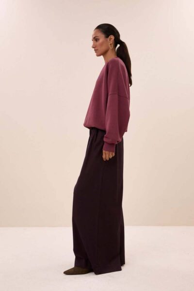 Malyn logo sweater burgundy crush By-Bar Amsterdam