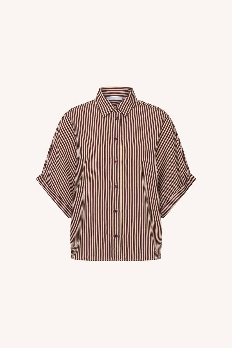 Sunny stripe blouse burgundy By-Bar Amsterdam - Afbeelding 7
