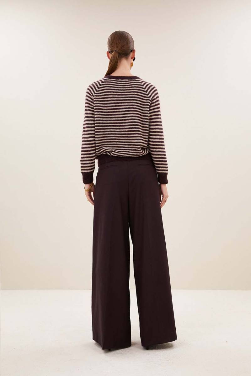 Sally stripe pullover burgundy By-Bar Amsterdam - Afbeelding 5