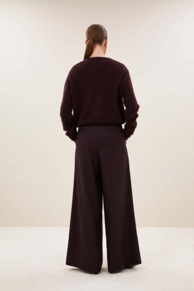 Cleo cardigan deep wine By-Bar Amsterdam