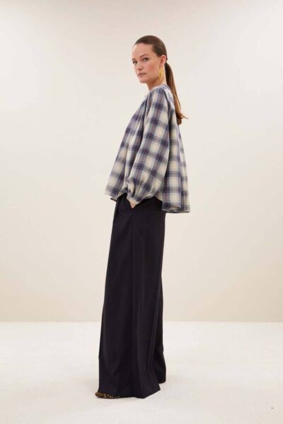 Nyka tokyo check blouse By-Bar Amsterdam