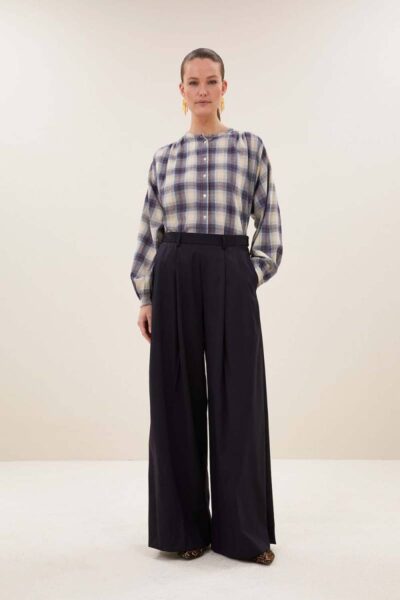 Nyka tokyo check blouse By-Bar Amsterdam