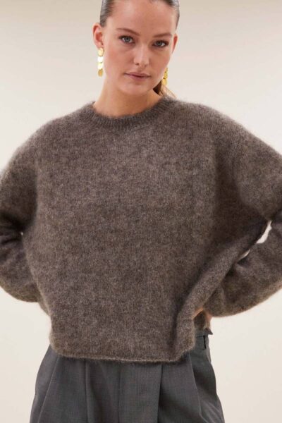 Vasile pullover dark biscuit By-Bar Amsterdam