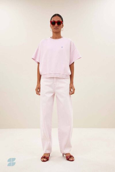 Begum slub jeans light pink By-Bar Amsterdam