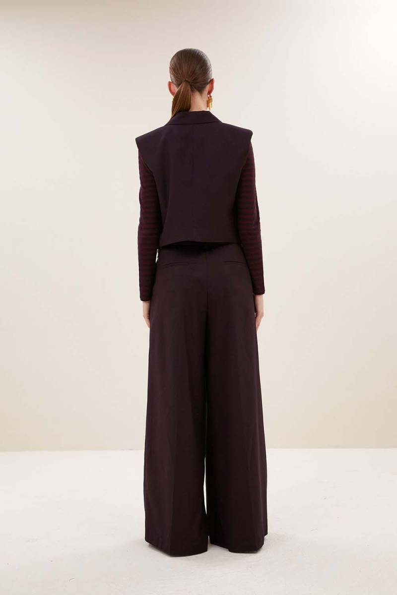 Bobi gilet dark wine By-Bar Amsterdam - Afbeelding 5