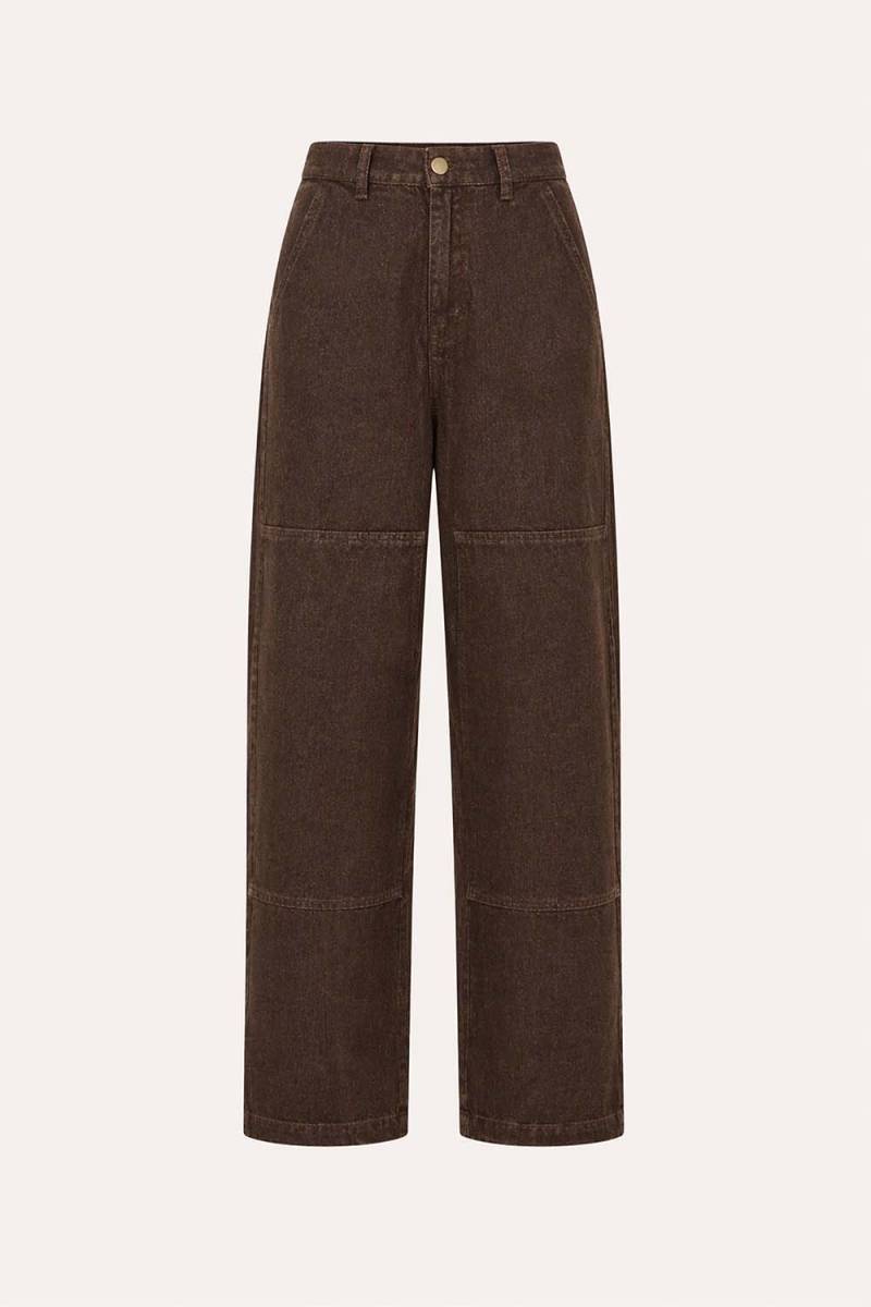 Jenna worker jeans dark brown By-Bar Amsterdam - Afbeelding 7