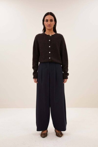Cleo cardigan deep brown By-Bar Amsterdam
