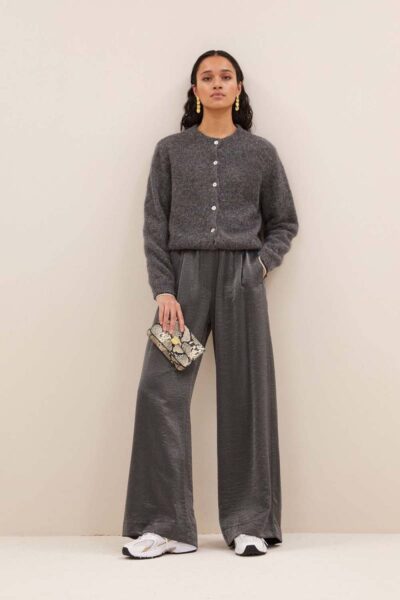 Benji metallic pants silver By-Bar Amsterdam