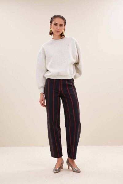 Bibi dance sweater light grey mel By-Bar Amsterdam