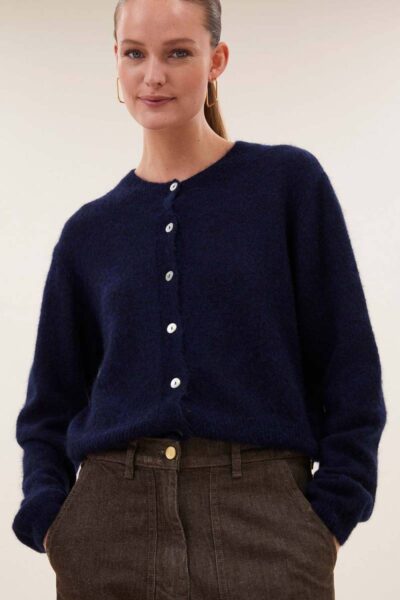 Cleo cardigan midnight By-Bar Amsterdam