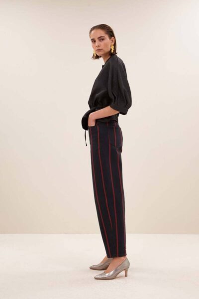 Christi bubble blouse black By-Bar Amsterdam