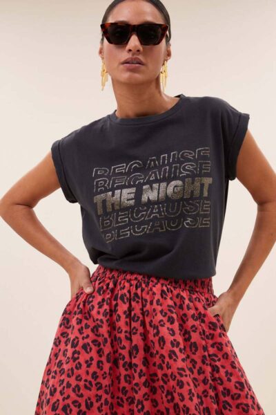 Thelma nights top jet black By-Bar Amsterdam