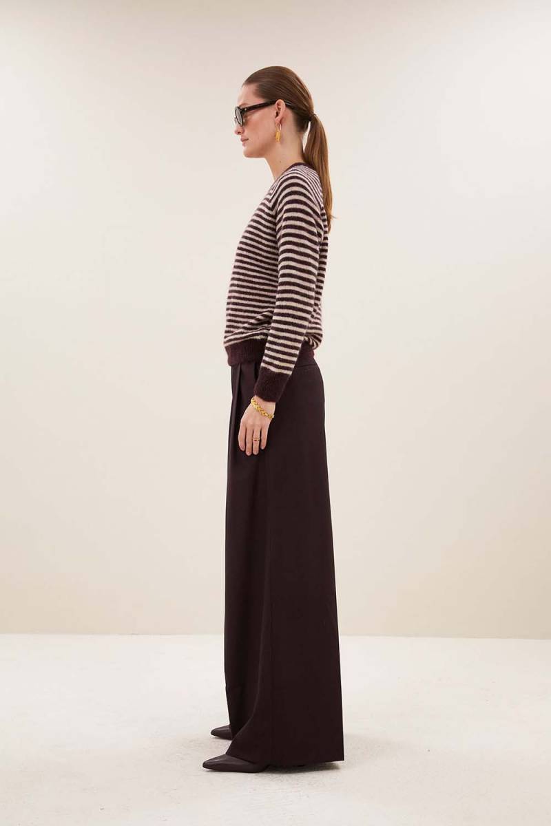 Sally stripe pullover burgundy By-Bar Amsterdam - Afbeelding 4