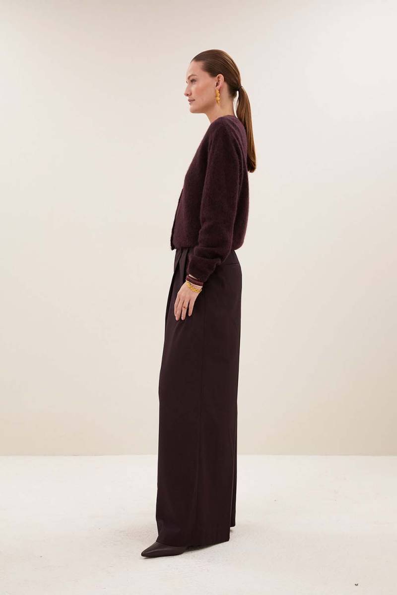 Cleo cardigan deep wine By-Bar Amsterdam - Afbeelding 4