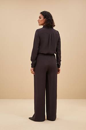 Donna satin stripe blouse cafe By-Bar Amsterdam